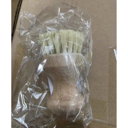 Perie de Curatat Vase si Alimente, Klevo, din Lemn de Bambus, 8 x 5 cm, Perie din Sisal, Maro