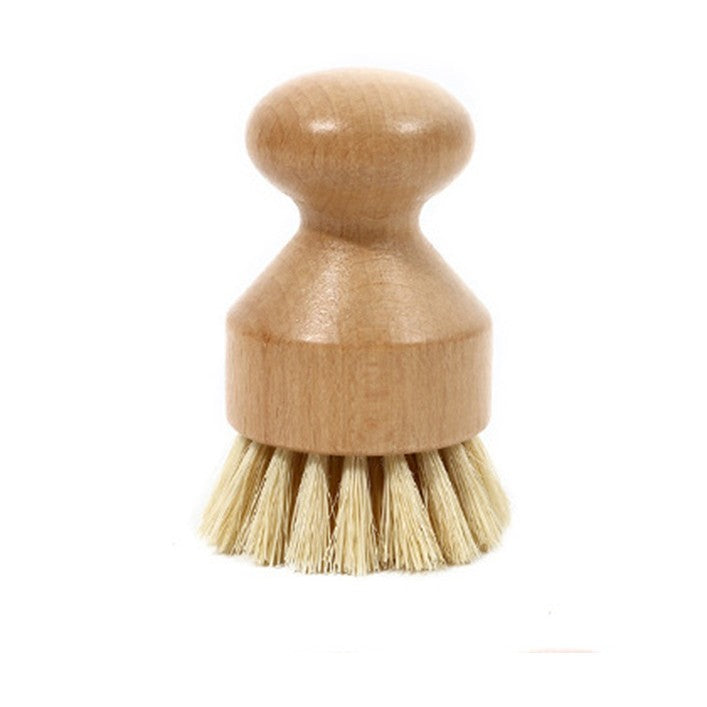 Perie de Curatat Vase si Alimente, Klevo, din Lemn de Bambus, 8 x 5 cm, Perie din Sisal, Maro