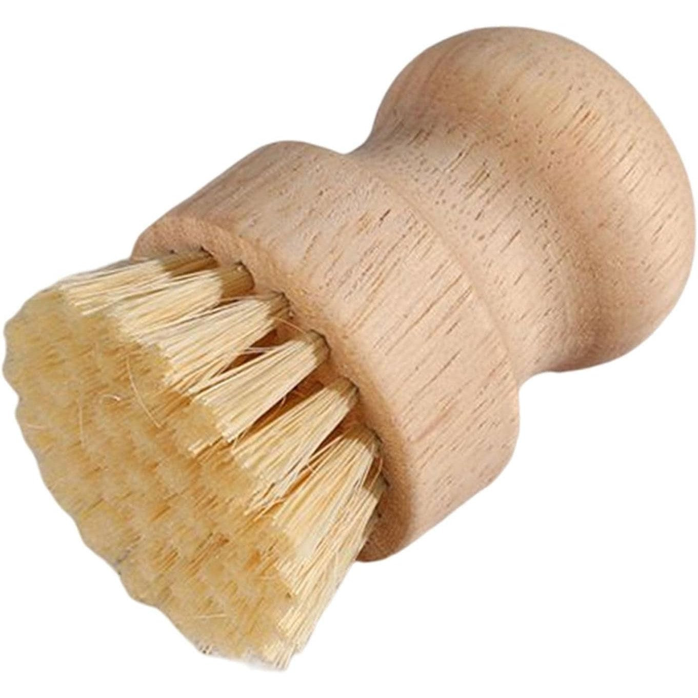 Perie de Curatat Vase si Alimente, Klevo, din Lemn de Fag, 8 x 5 cm, Perie din Sisal, Bej