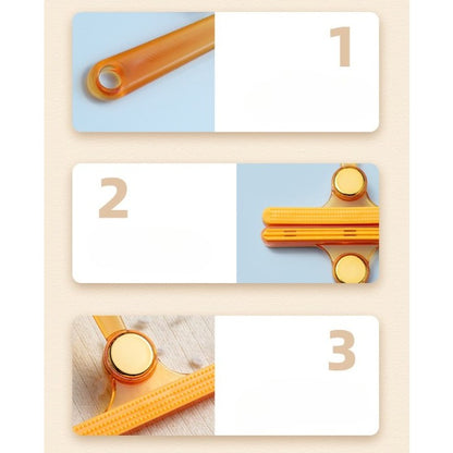 Perie de Indepartare a Scamelor, Klevo, pentru Haine si Par de Animale, cu Doua Fete, Manual, Multifunctional, 12x14.5 cm, Accesoriu pentru Casa, Portocaliu