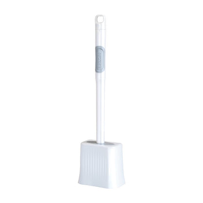 Perie de Toaleta, Klevo, cu Recipient pentru Lichid, perie din TPR, Montare fara Perfoare, 12 x 6.5 x 40 cm, Alb