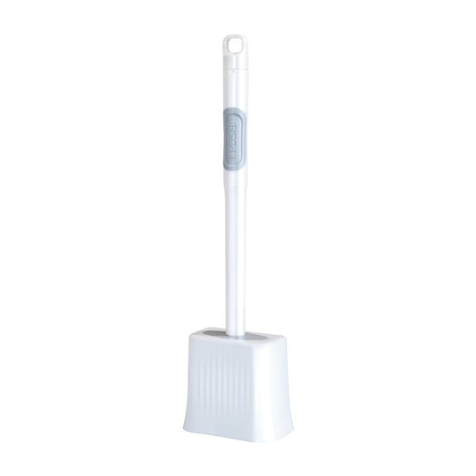 Perie de Toaleta, Klevo, cu Recipient pentru Lichid, perie din TPR, Montare fara Perfoare, 12 x 6.5 x 40 cm, Alb