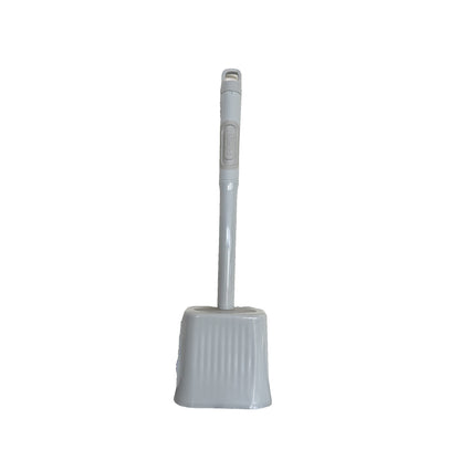 Perie de Toaleta, Klevo, cu Recipient pentru Lichid, perie din TPR, Montare fara Perfoare, 12 x 6.5 x 40 cm, Gri