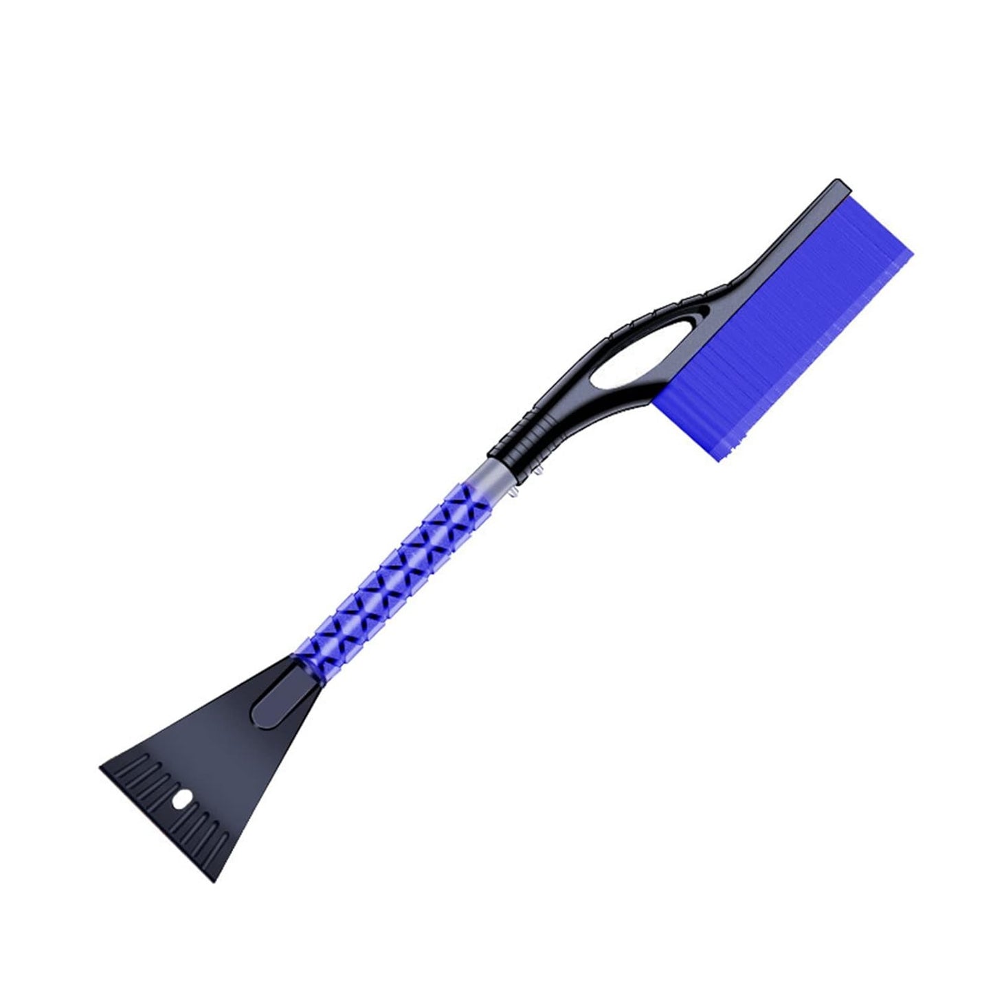 Perie de Zapada cu Racleta pentru Masina, Klevo, Multifunctionala, Demontabila, cu Maner Antiderapant, Aluminiu, Plastic, Fragmentarea Ghetii de pe Parbriz, Solutia pentru Iarna, pentru Dezghetare, 68x24x11.1 cm, Albastru