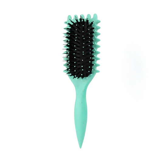 Perie Profesionala pentru Par, Klevo, Perie pentru Definirea Buclelor pentru Par Cret, Multifunctionala, 24.5 x 7 x 4.3 cm, Verde