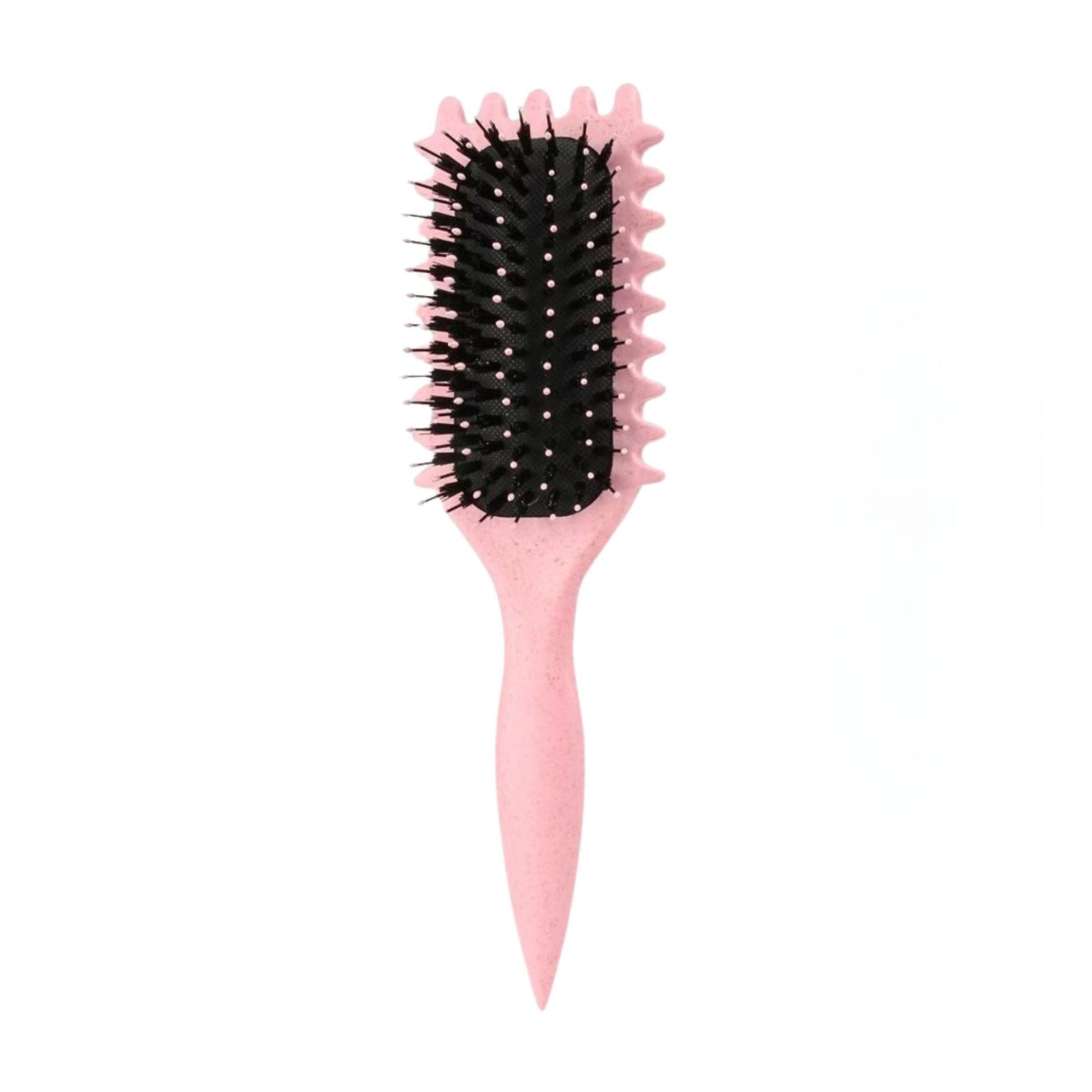 Perie Profesionala pentru Par, Klevo, Perie pentru Definirea Buclelor pentru Par Cret, Multifunctionala, 24.5 x 7 x 4.3 cm, Roz