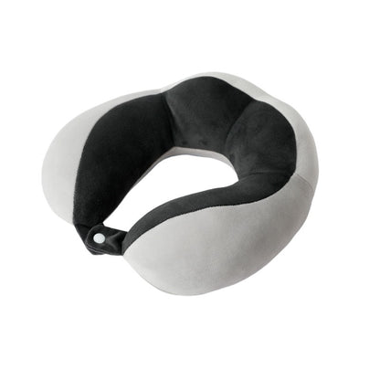 Perna de Voiaj Klevo, Pentru Gat, din Bumbac, 4 Cocoase Pentru Confort, Accesoriu de Voiaj, Birou, Masina, Sistem Prindere Capse, Negru