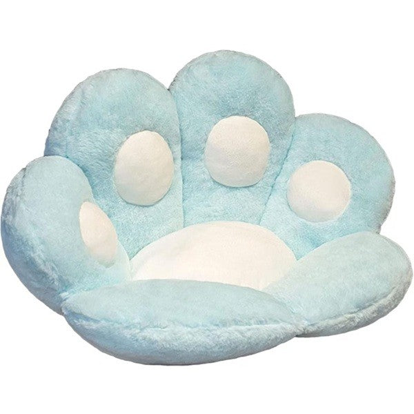 Perna Decorativa, Klevo, Model Laba de Pisica, din Plus, pentru Scaun/Canapea/Podea, 80 x 70 cm, Albastru Deschis