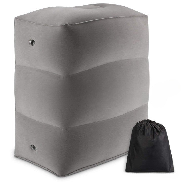 Perna Gonflabila Multifunctionala, Klevo, pentru Picioare, Cap, 3 Straturi, Inaltime Reglabila, 17.8 x 25.4 x 42.9 cm, Gri Inchis