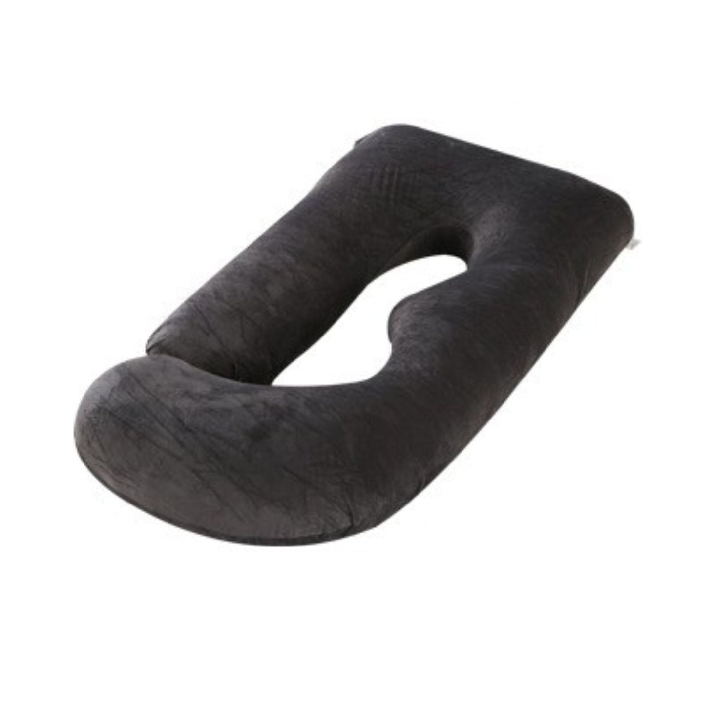 Perna pentru Gravide, Klevo, Perna de Sarcina, Detasabila si Lavabila, Ergonomica Tip J, Captuseala din Poliester, 155 x 75 x 60 cm, Negru
