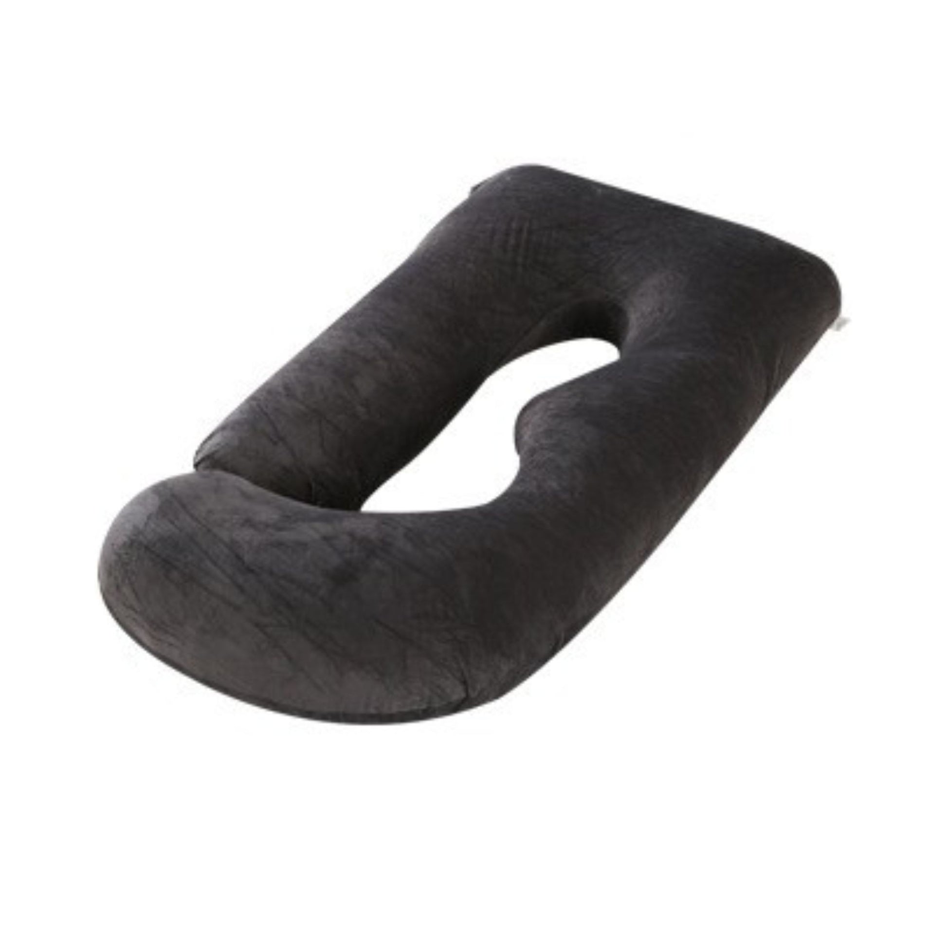 Perna pentru Gravide, Klevo, Perna de Sarcina, Detasabila si Lavabila, Ergonomica Tip J, Captuseala din Poliester, 155 x 75 x 60 cm, Negru