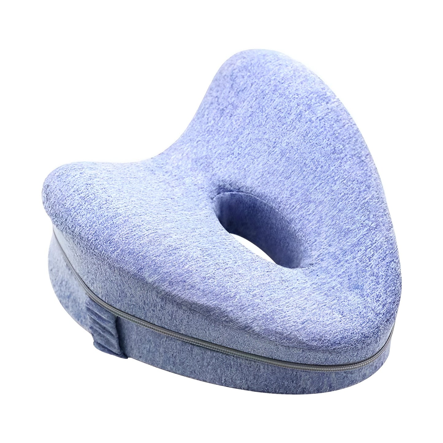 Perna Ortopedica pentru Picioare, Klevo, Multifunctionala, Confortabilă, in Forma de Inima, Spuma cu Memorie, Curea Anti-cadere, 25x23x13 cm, Albastru