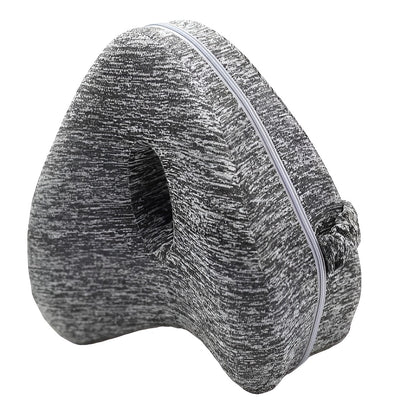 Perna Ortopedica pentru Picioare, Klevo, Multifunctionala, Confortabilă, in Forma de Inima, Spuma cu Memorie, Curea Anti-cadere, 25x23x13 cm, Gri