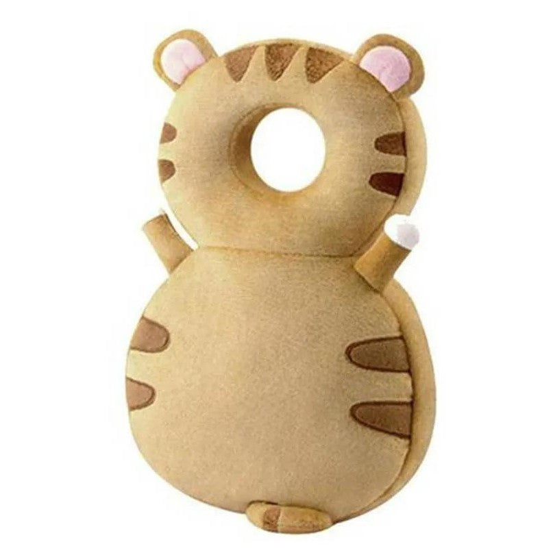 Perna tip Rucsac pentru Protectia Capului, Klevo, Tetiera tip Tigru, pentru Bebelusi, 33x6x19 cm, 180 g, Maro