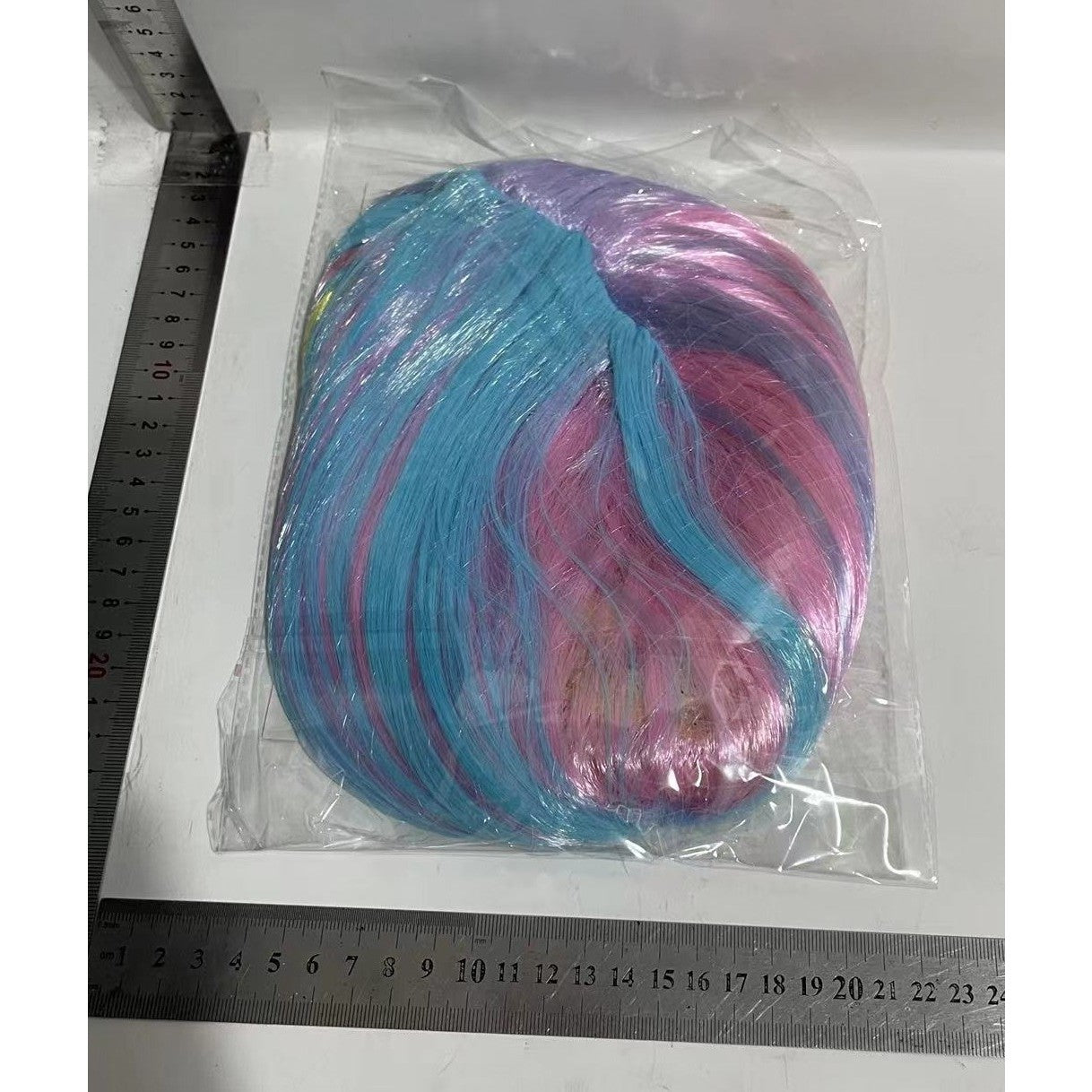 Peruca Cosplay, Klevo, Tunsoare Bob cu Breton, pentru Carnaval, Halloween, Petreceri Tematice, din PET, Marime Universala, Multicolor