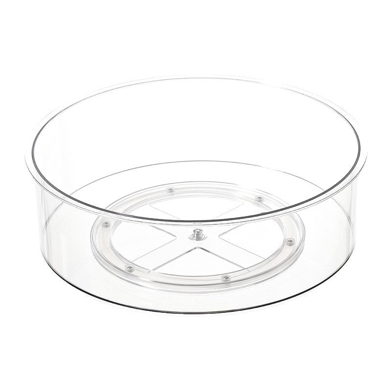 Suport Rotativ pentru Condimente, Klevo, Multifunctional, Rotund, 360 de Grade, pentru Bucatarie, Plastic, 30.5x30.5x10 cm, Transparent