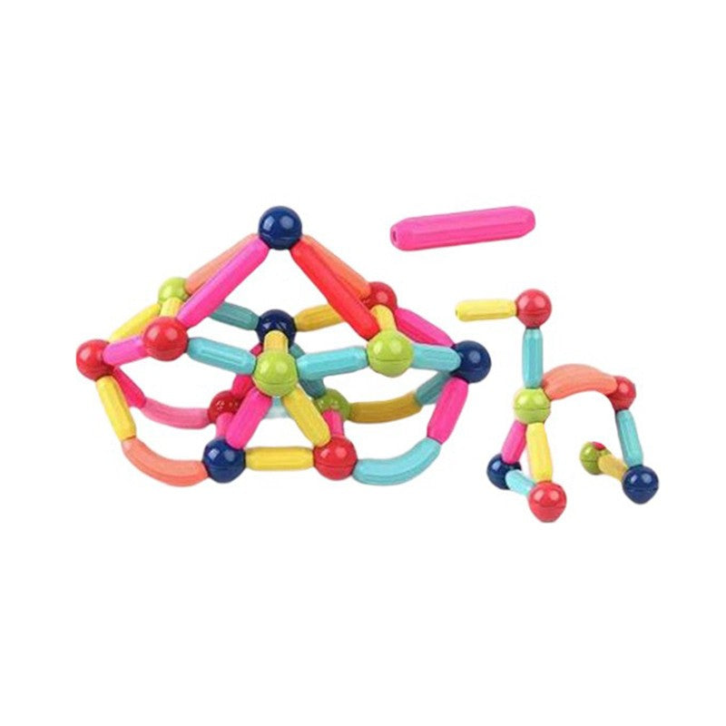 Piese Magnetice pentru Copii, Klevo, Set din 103 de Piese de diferite Culori, Constructor Magnetic cu Posibilitatea de a Construii forme Nelimitate, Multicolor
