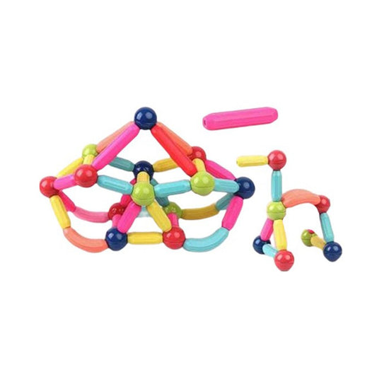 Piese Magnetice pentru Copii, Klevo, Set din 103 de Piese de diferite Culori, Constructor Magnetic cu Posibilitatea de a Construii forme Nelimitate, Multicolor