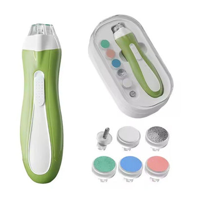 Pila Electrica, Klevo, pentru Copii si Bebelusi, din ABS, 6 Accesorii, cu Lumina LED, 9.5 x 6 x 17 cm, Verde