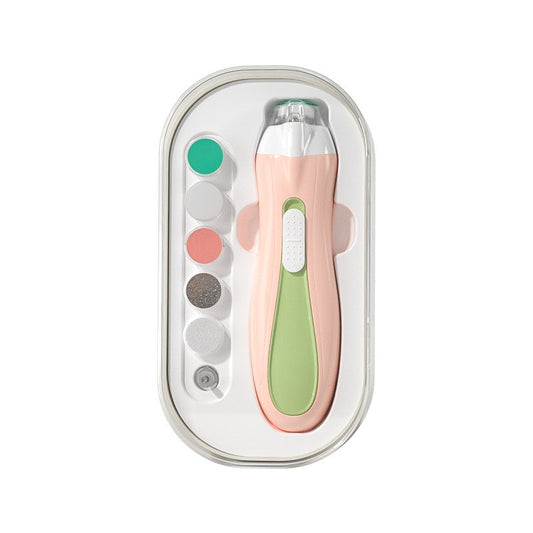 Pila Electrica, Klevo, pentru Copii si Bebelusi, din ABS, 6 Accesorii, cu Lumina LED, 9.5 x 6 x 17 cm, Verde/Roz