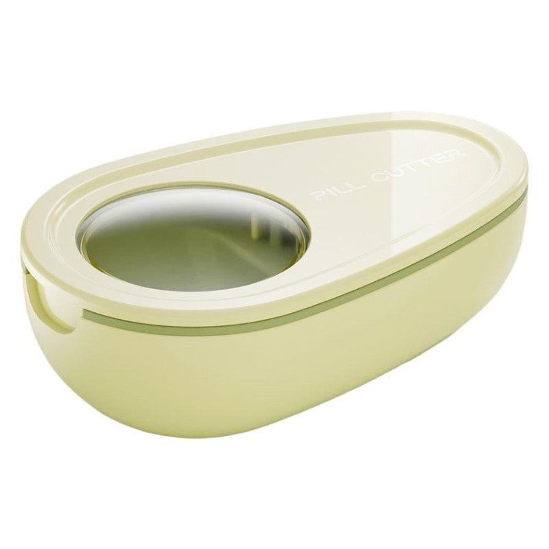Cutie Taiat Pastile si Depozitare Medicamente, Klevo, Galbena, 8x5x2.65 cm, Compacta si Portabila, Ideala Pentru Calatorii