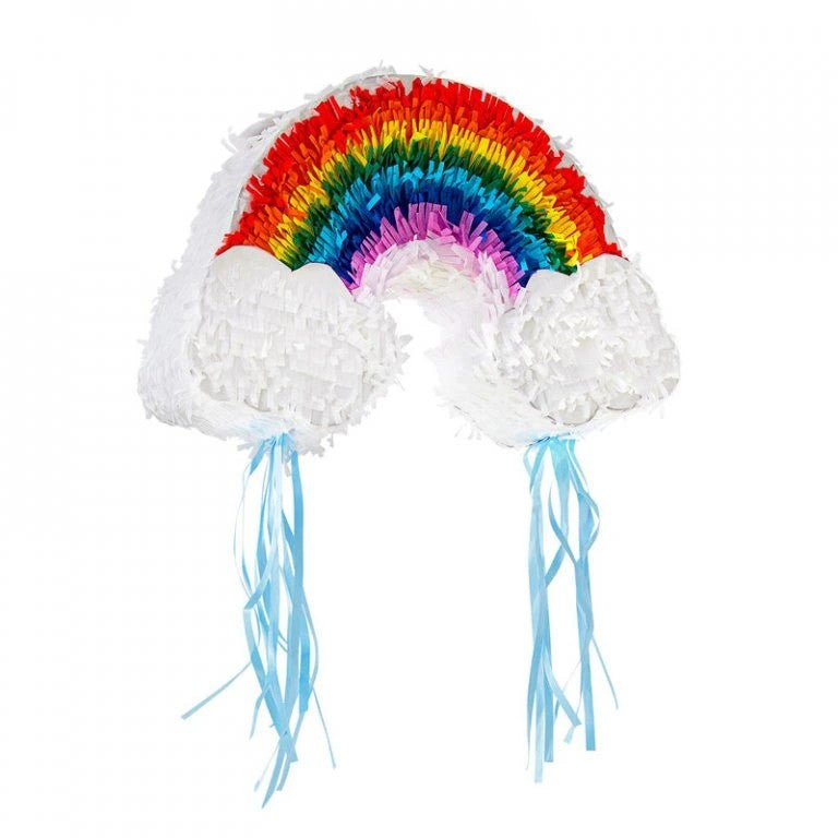 Pinata Curcubeu / Rainbow pentru Petrecere, Klevo, din Hartie si Carton, Pinata pentru Petreceri, 45 x 28 x 9 cm, Multicolor