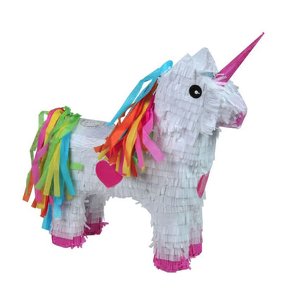 Pinata Unicorn pentru Petrecere, Klevo, Pinata din Hartie si Carton, Pinata pentru Copii, 50 x 35 x 10 cm, Alb