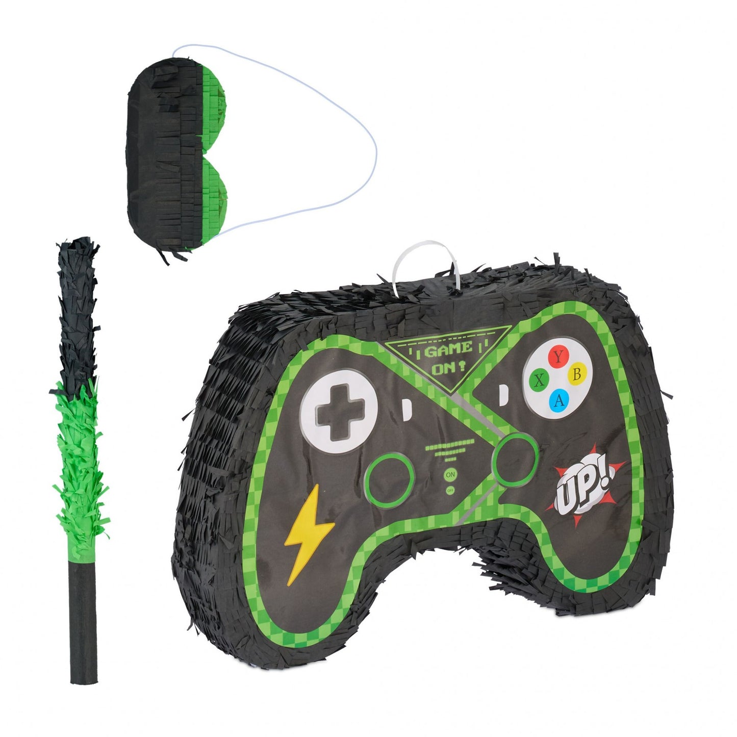 Pinata Controler Gamepad pentru Petrecere, Klevo, din Hartie si Carton, Pinata pentru Petreceri, 42 x 28 x 8 cm, Negru