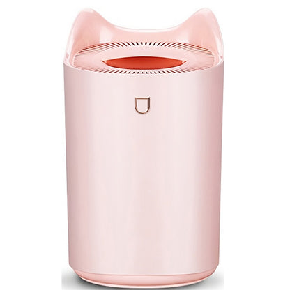 Umidificator cu duza dubla, Klevo, de capacitate mare 3L, roz