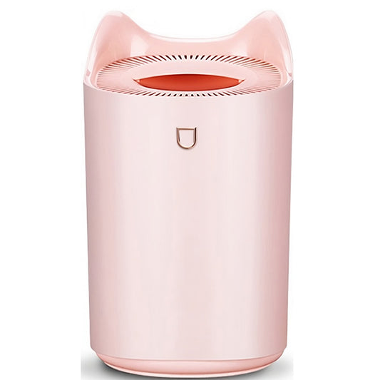 Umidificator cu duza dubla, Klevo, de capacitate mare 3L, roz