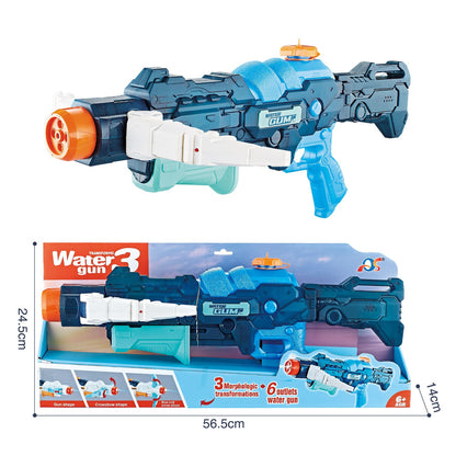 Pistol cu Apa, Klevo, +6 Ani, Rezervor 700 ml, 4 Moduri de Stropire, din Plastic, 56 x 37 x 23 cm, Albastru