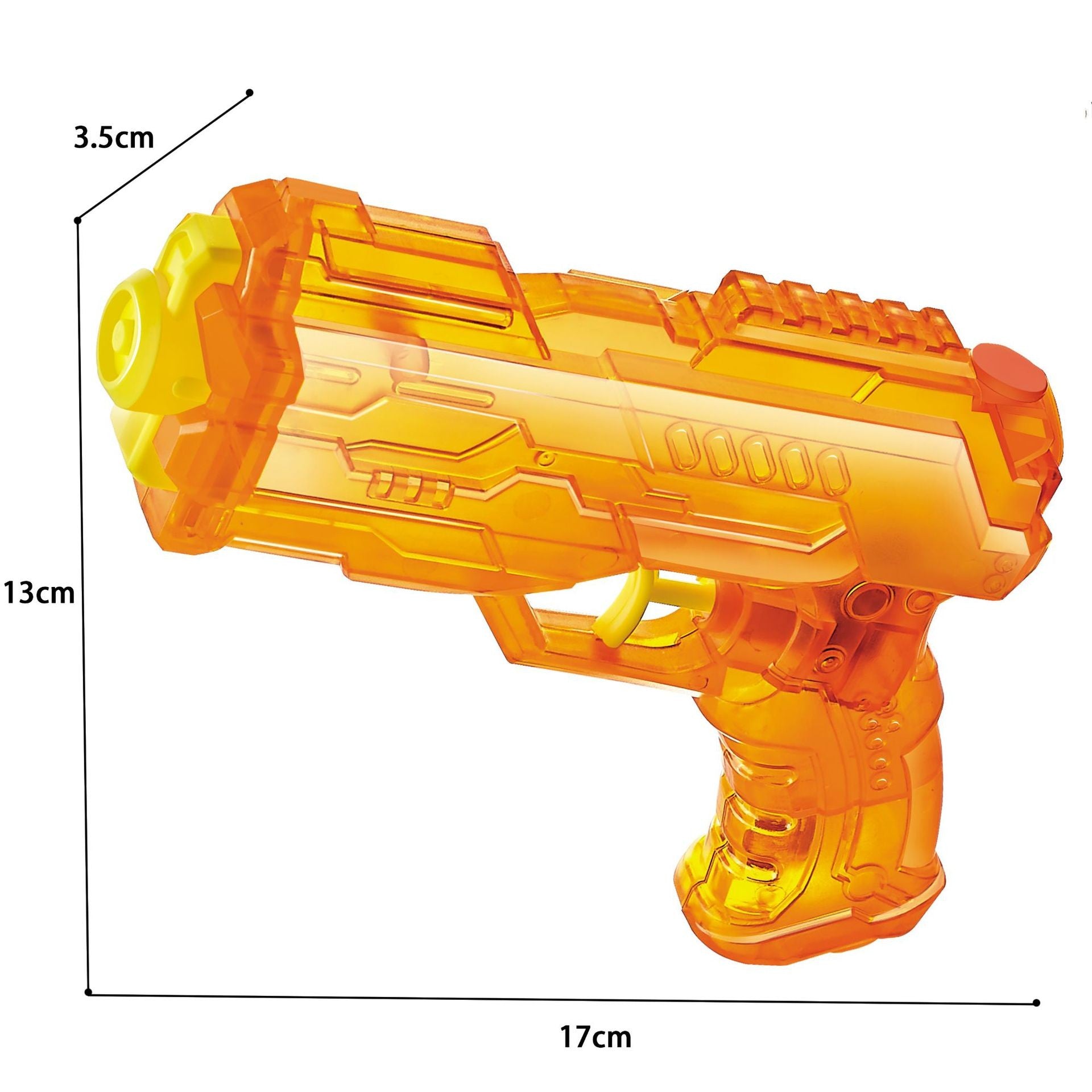Pistol cu Apa, Klevo, Pistol cu Apa pentru Copii, Manual, din Plastic, 23 x 16 x 4 cm, rezervor 250 ml, Portocaliu