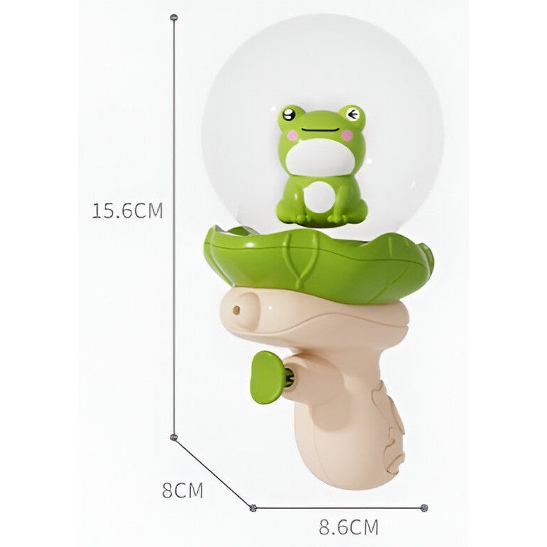 Pistol cu Apa pentru Copii, Klevo, Multifunctional, Capacitate 250 mL, Model Broscuta, 15.6x8x8.6 cm, ABS, Verde