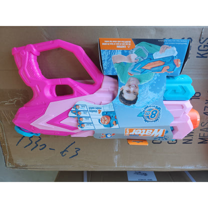 Pistol cu Apa pentru Copii, Klevo, Rezervor 900ml, Raza de Actiune 8m, 6ani+, 4 Duze, Roz