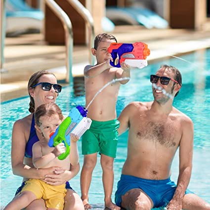 Pistol cu Apa pentru Copii, Rezervor, Pentru Piscina/Plaja, Klevo, 6ani+,  Verde/Albastru, 550ML