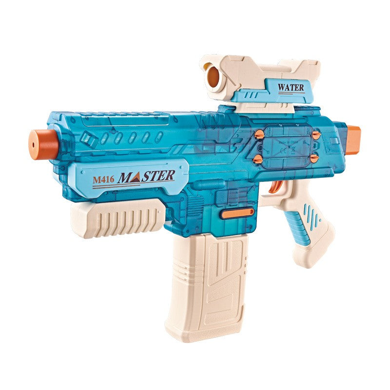 Pistol cu Apa Electric, Klevo, +6 Ani, Rezervor 500 ml, Incarcare USB, din Plastic, 43 x 5.5 x 30 cm, Albastru