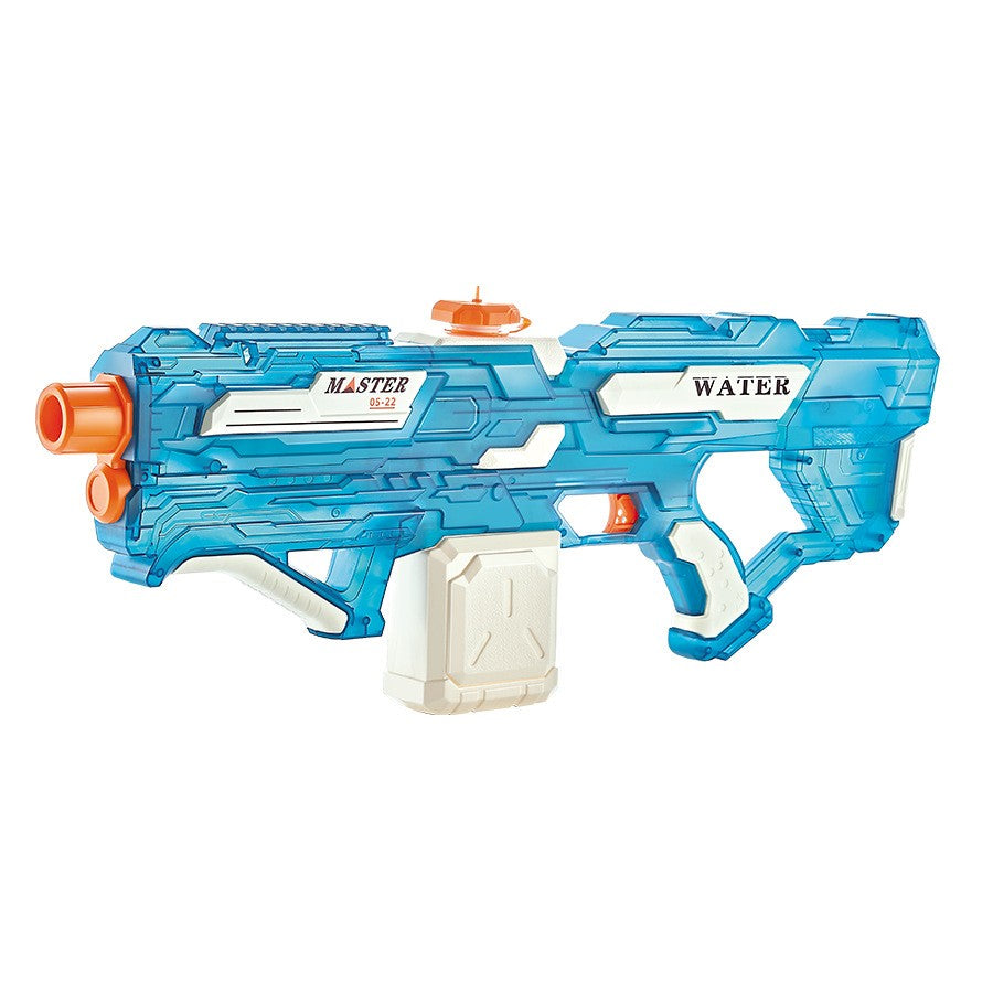 Pistol cu Apa Electric, Klevo, +6 Ani, Rezervor 650 ml, Incarcare USB, din Plastic, 59 x 23 x 6 cm, Albastru