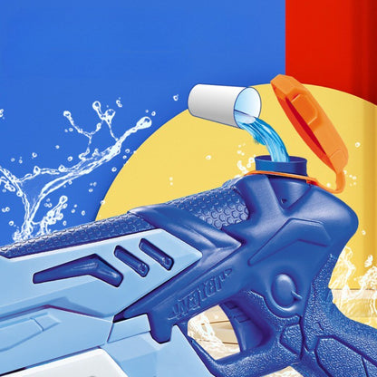 Pistol cu Apa pentru Copii, Klevo, Rezervor 300ml, Maner de Transport, Pentru Piscina/Plaja, Lungime 31.5 cm, Jucarie Distractiva, 3ani+, Albastru/Alb