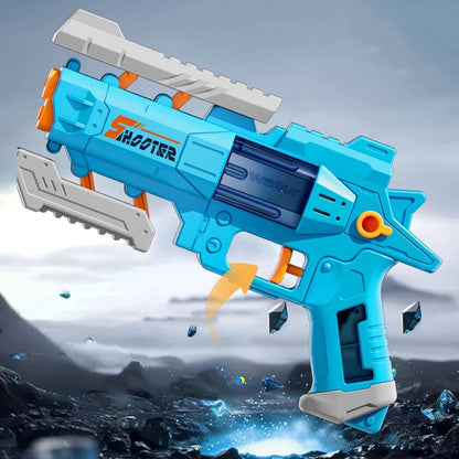 Pistol Manual cu Apa, Klevo, Jucarie Pistol cu Apa Sigur Pentru Copii, Design Nou S-Shooter Atractiv, 23 x 14.5 cm, Albastru