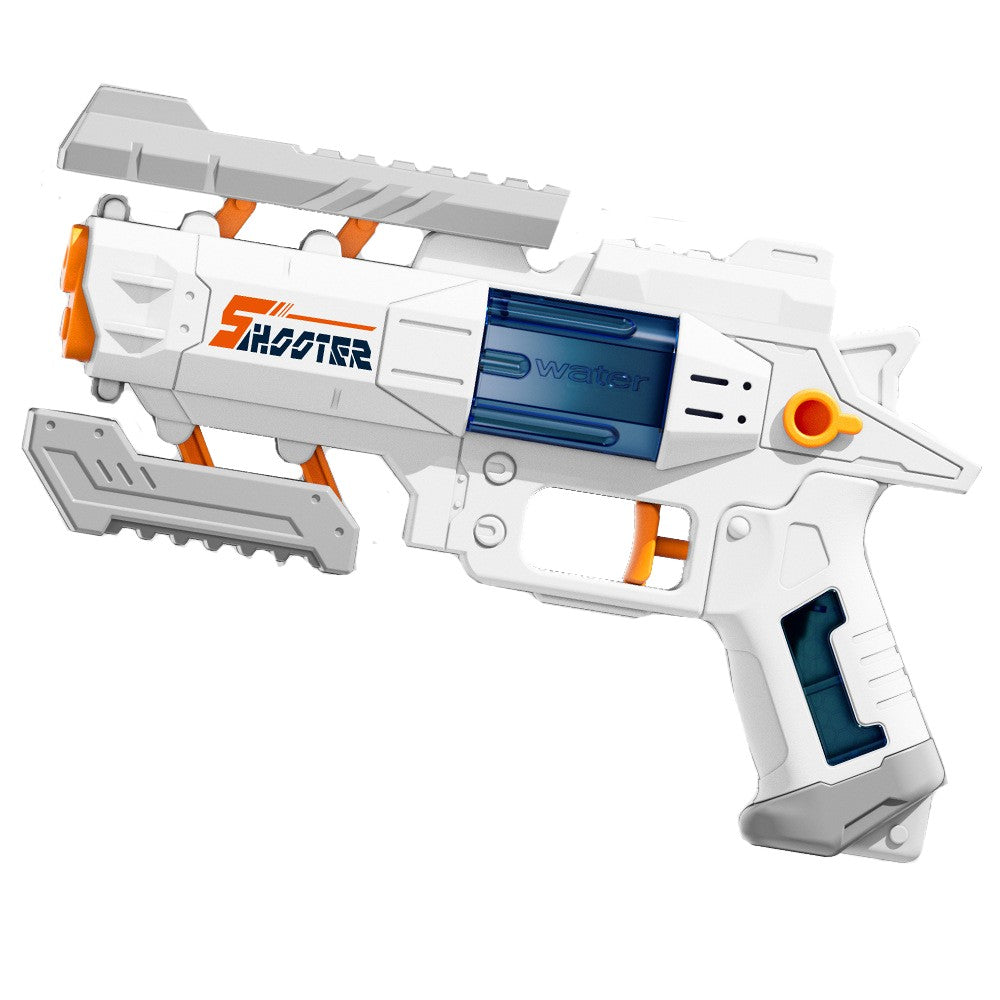 Pistol Manual cu Apa, Klevo, Jucarie Pistol cu Apa Sigur Pentru Copii, Design Nou S-Shooter Atractiv, 23 x 14.5 cm, Alb