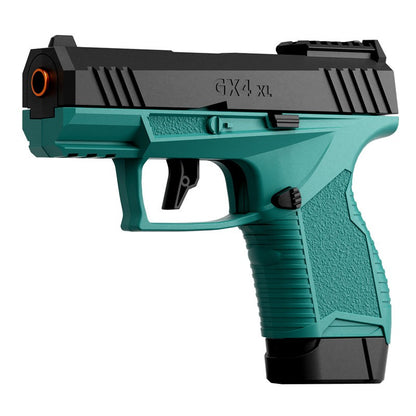 Pistol de jucarie GX4 cu Ejectie, Klevo, de Explozie de buzunar, Makara BLOWBACK, Gloante Moi pentru Copii, 15 x 13 x 3.5 cm, Negru Verde