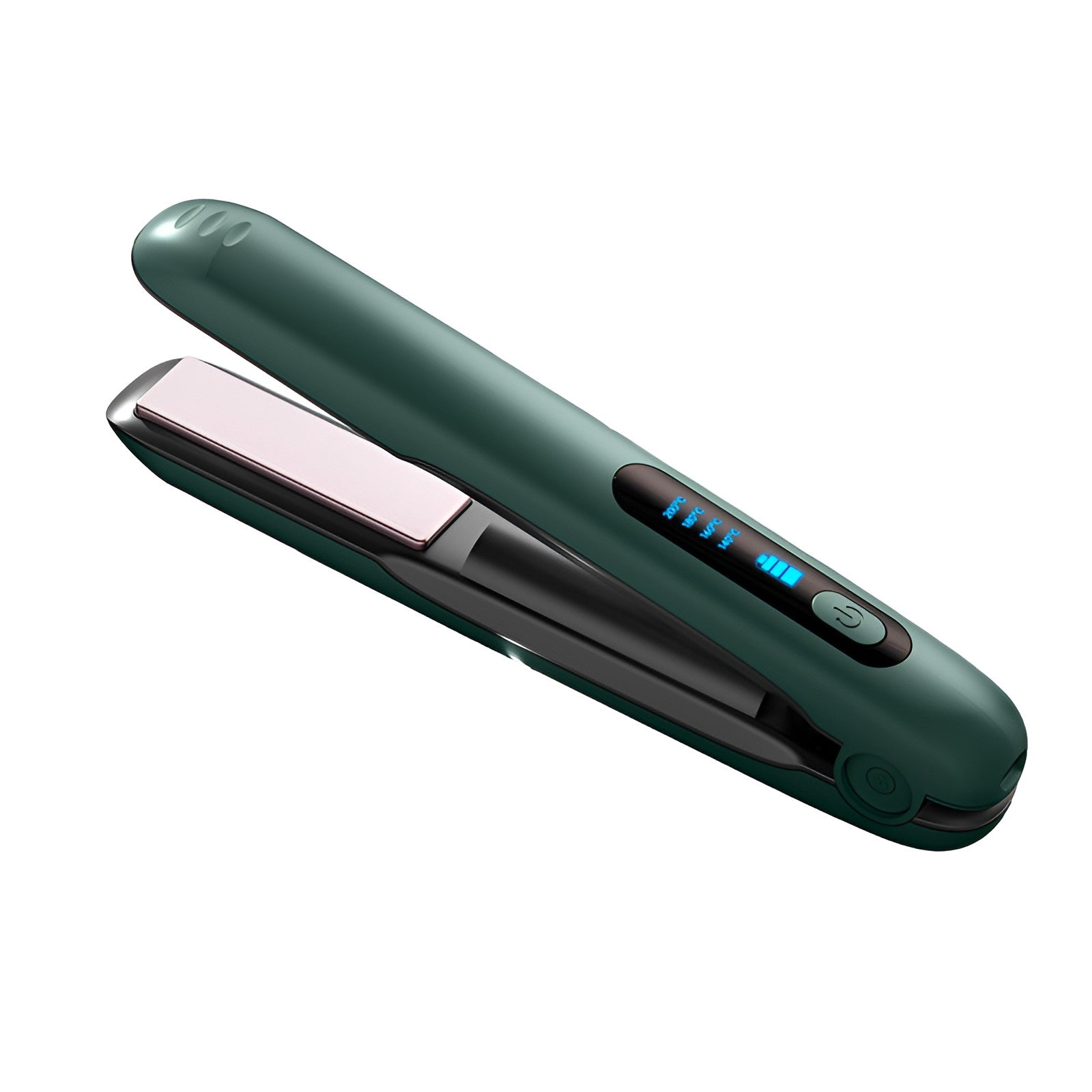 Placa de Par fara Fir, Klevo, Adaptor Tip C, 4 Trepte de Temperatura, Tensiune 5V, Capacitate Baterie 5000 mAh, Indreptat, Ondulat, 23.5x3.3x4.5 cm, Verde