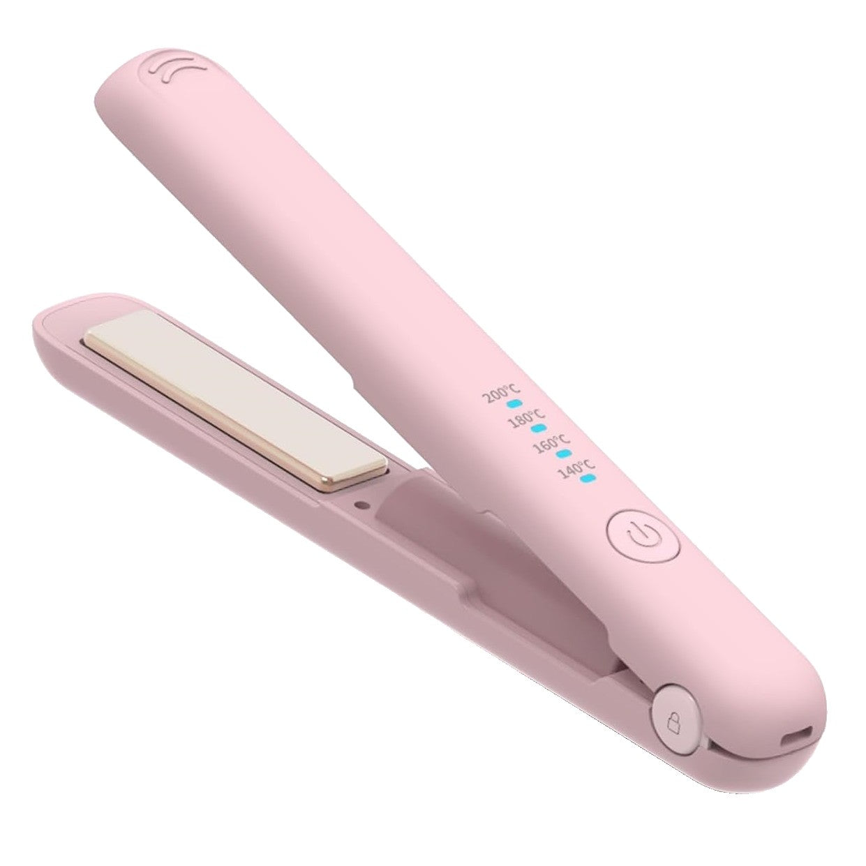 Placa de Par fara Fir, Klevo, Adaptor Tip C, Tensiune 5V, Capacitate Baterie 3000 mAh, Indreptat, Ondulat, 4 Trepte de Temperatura, 21.8 x 3.1 x 3.4.1 cm, Roz