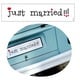 Placa decorativa PartyDeco JUST MARRIED, 50x11,5cm