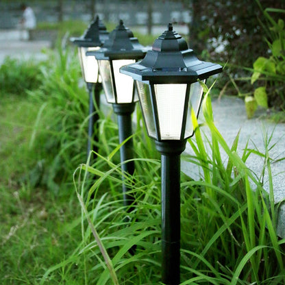 Lampa solara hexagonala de gradina Klevo, Alb Rece