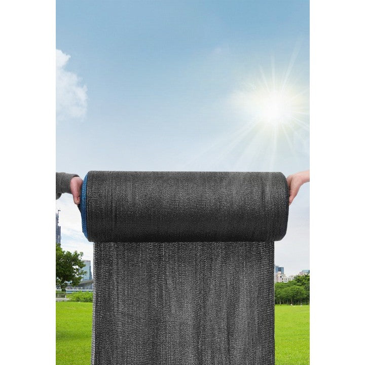 Plasa de umbrire neagra, latime 2 m, lungime 50 m, Klevo, protectie UV, Grad de umbrire 80-90%