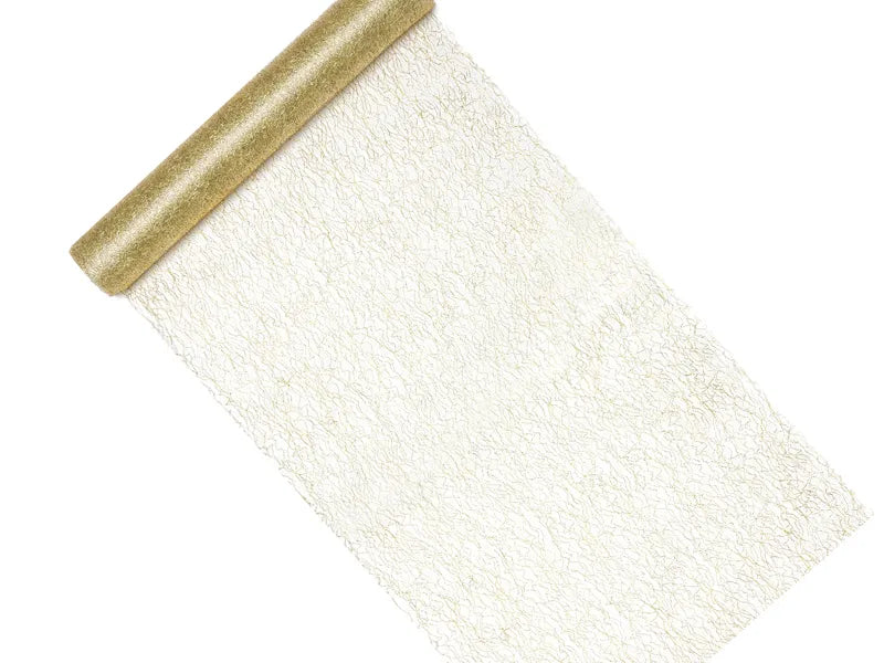 Plasă decorativă - Fibră, aurie, 0,36x9m