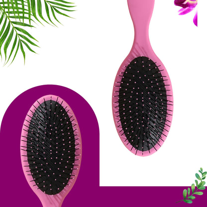 Pieptene cu Perna de Aer pentru Par, Klevo, Plastic ABS+Nylon, 22x7 cm, Roz