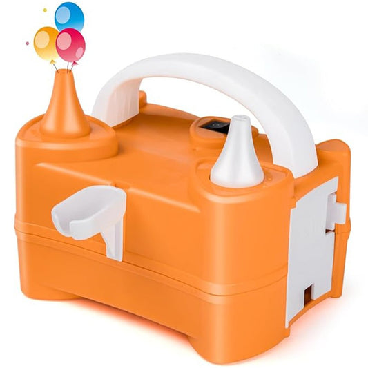 Pompa Electrica de Umflat Baloane, Klevo, cu Doua Iesiri, 220V, Putere 400W, Accesorii petrecere, Portocaliu