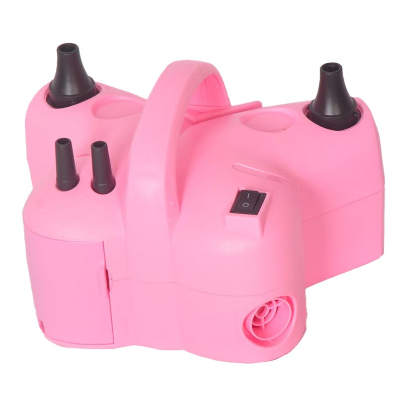 Pompa Electrica de Umflat Baloane, Klevo, cu Doua Iesiri, 220V, Putere 600W, Accesorii petrecere, Roz